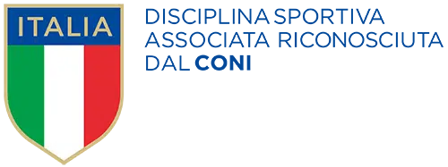 Totem Advenuture Logo con scudo italiano, bandiera e testo: